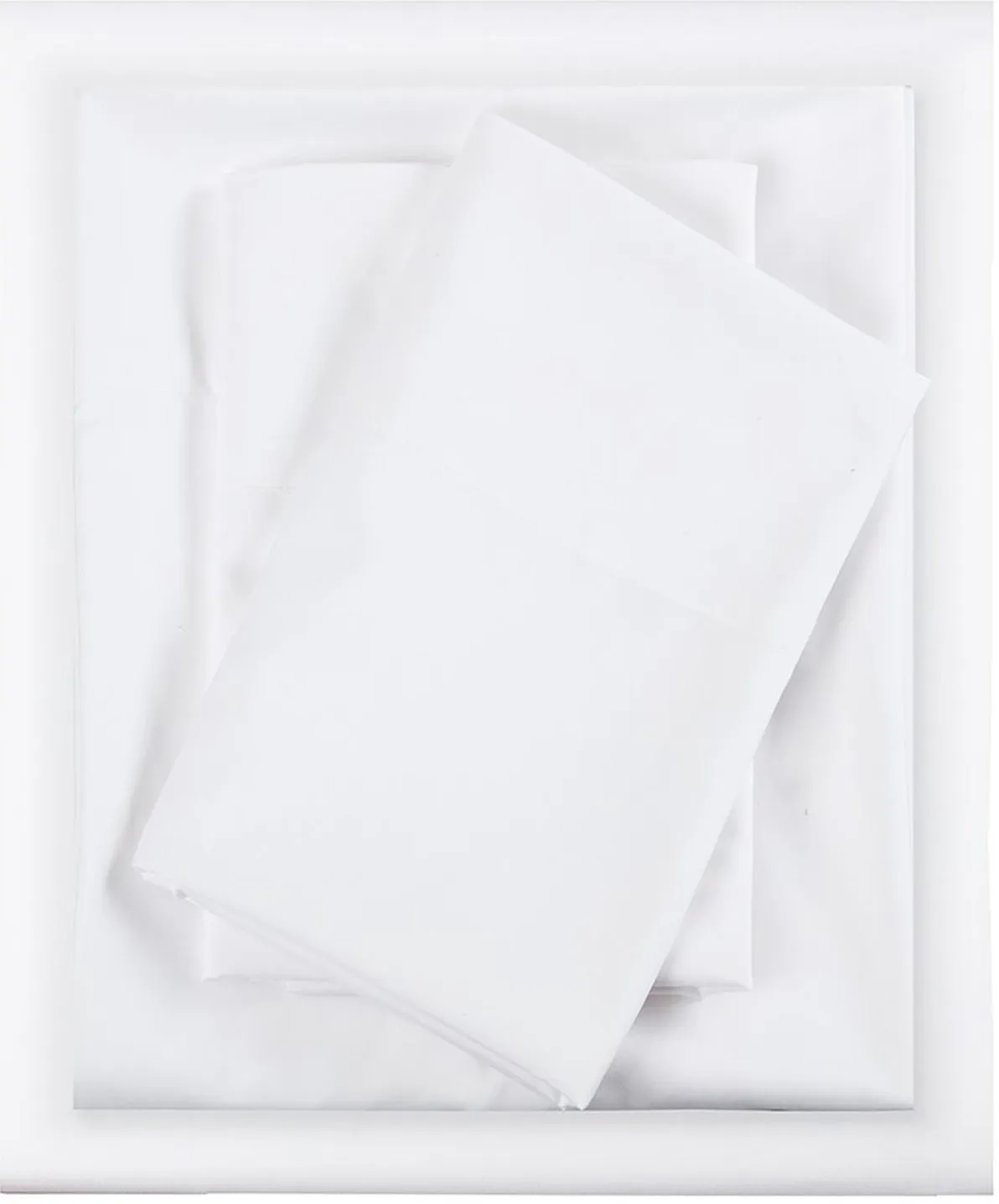 Olliix by Intelligent Design White Twin Microfiber All Season Wrinkle-Free Sheet Set