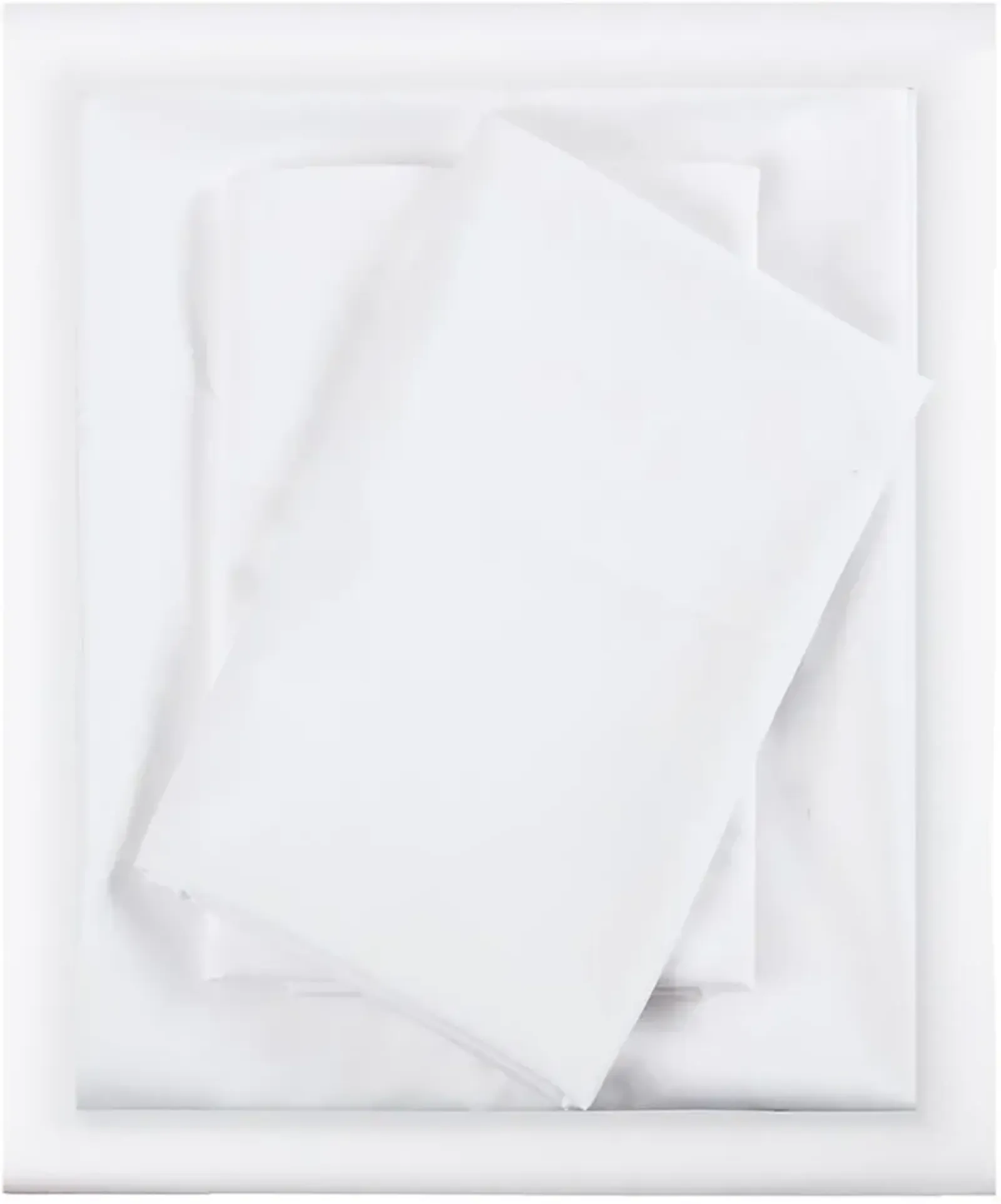 Olliix by Intelligent Design White Twin Microfiber All Season Wrinkle-Free Sheet Set