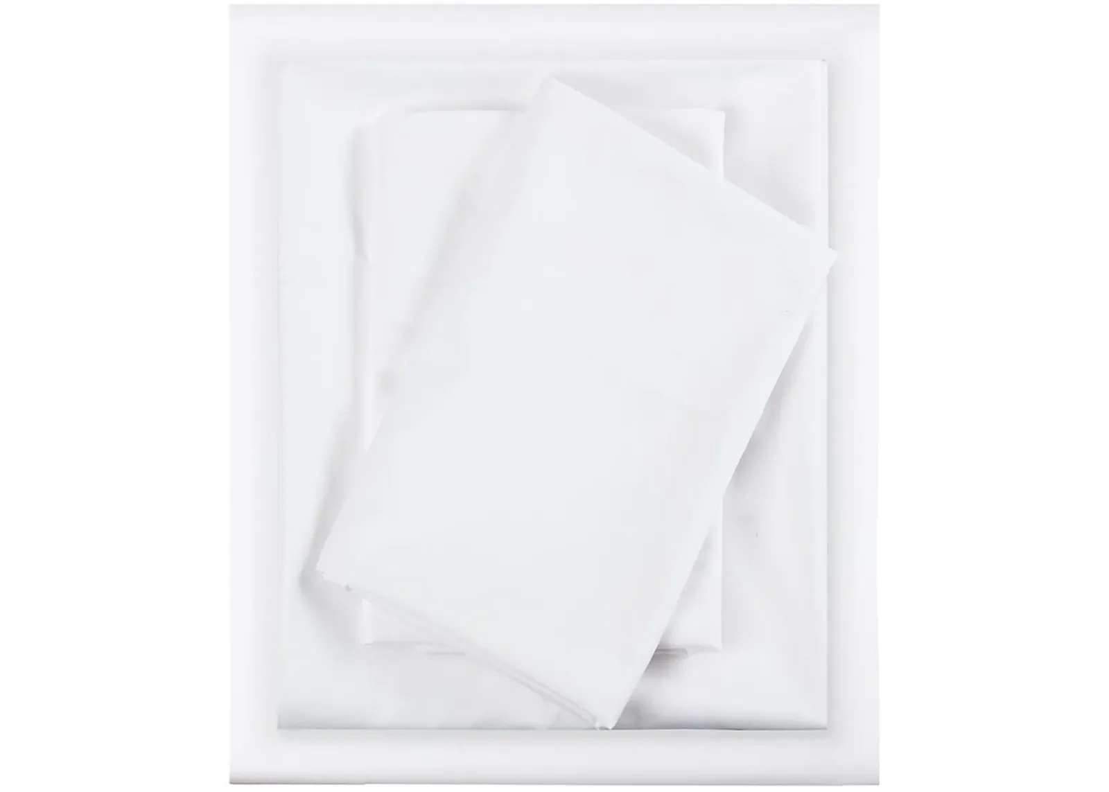 Olliix by Intelligent Design White Twin XL Microfiber All Season Wrinkle-Free Sheet Set