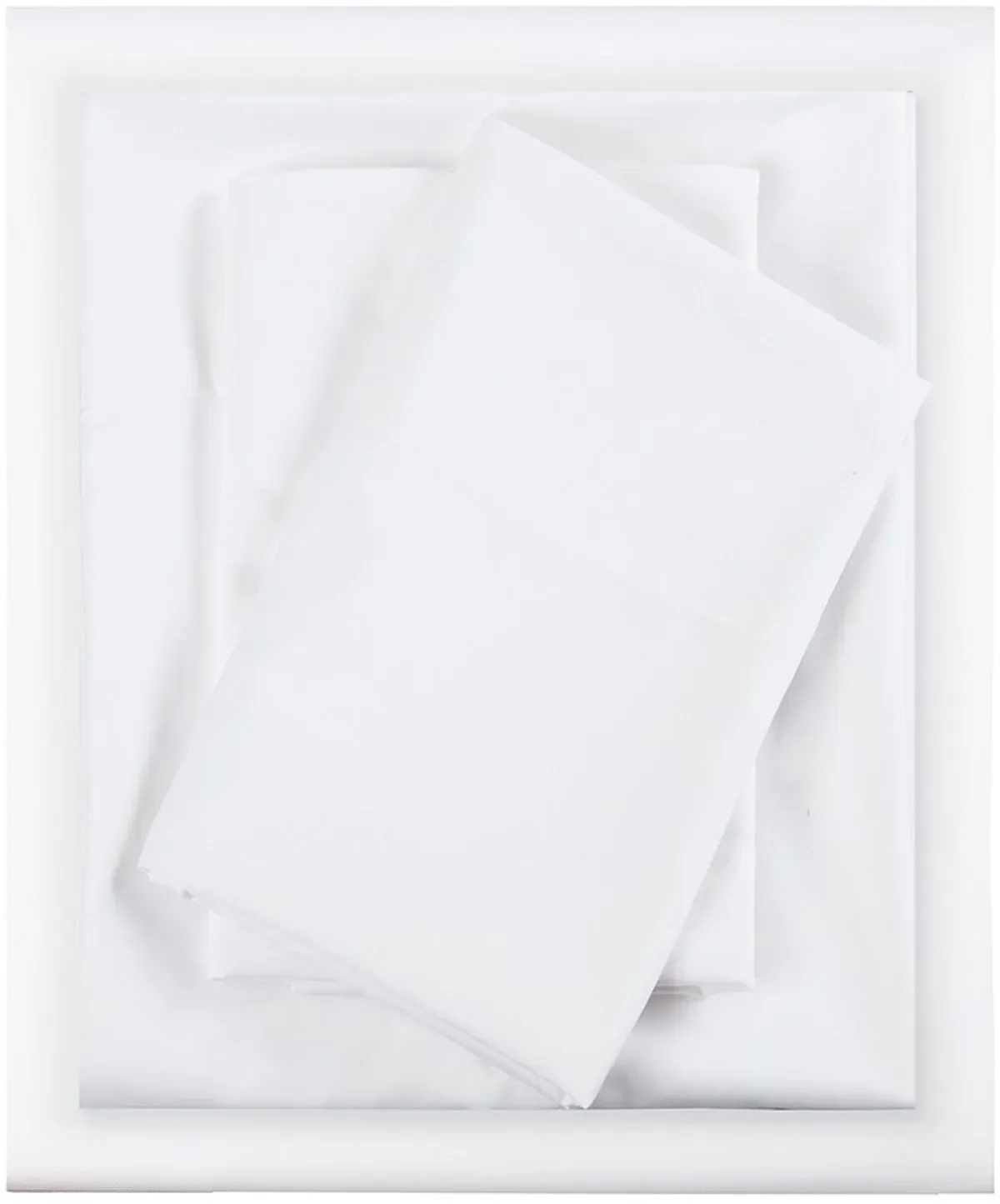 Olliix by Intelligent Design White Twin XL Microfiber All Season Wrinkle-Free Sheet Set