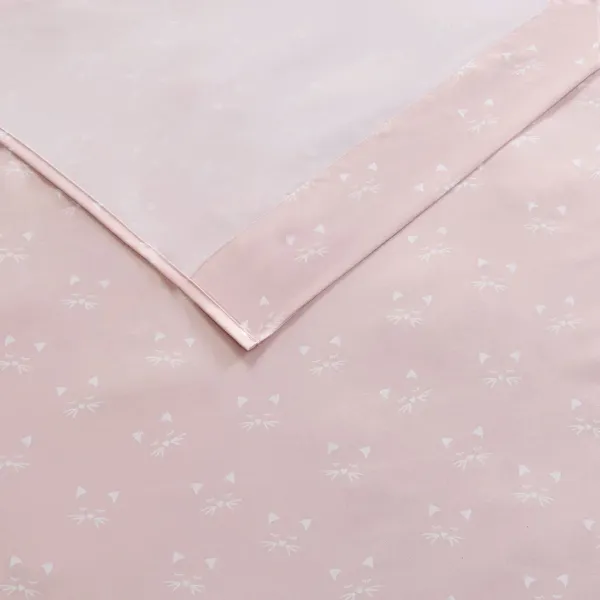 Olliix by Intelligent Design Pink Cats Twin Novelty Printed Sheet Set