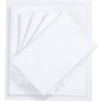 Olliix by Intelligent Design Microfiber White Full Sheet Set with Side Storage Pockets