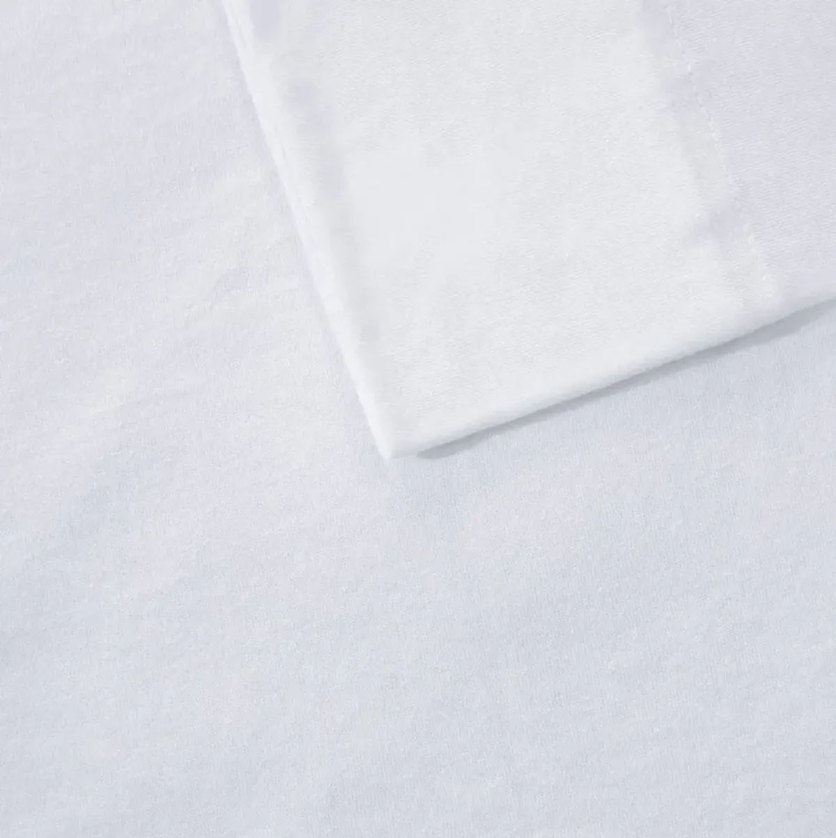 Olliix by Intelligent Design White Queen Cotton Blend Jersey Knit All Season Sheet Set