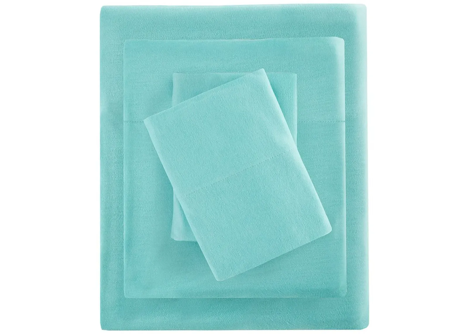 Olliix by Intelligent Design Aqua Twin Cotton Blend Jersey Knit All Season Sheet Set