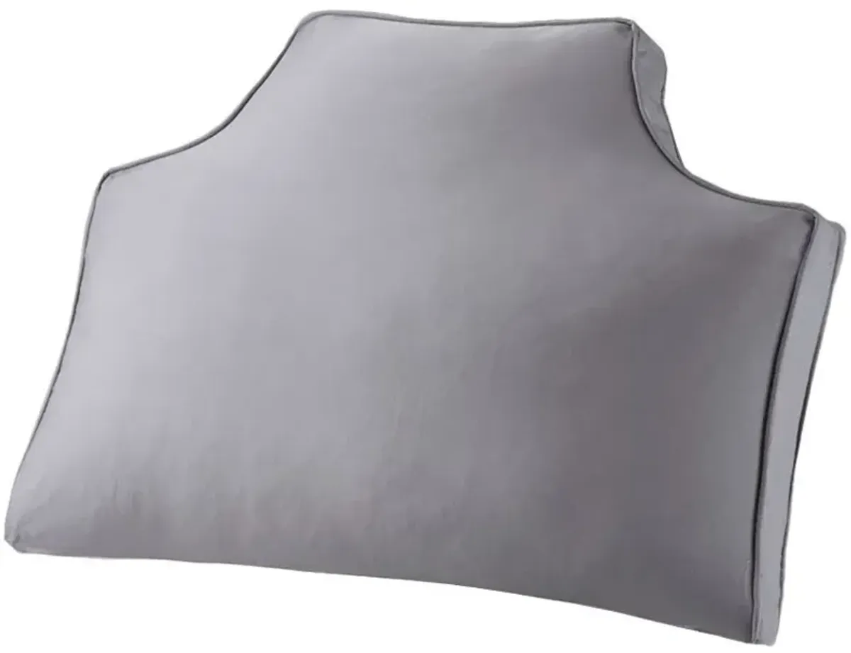 Olliix by Intelligent Design Oversized Headboard Grey Cotton Canvas Pillow