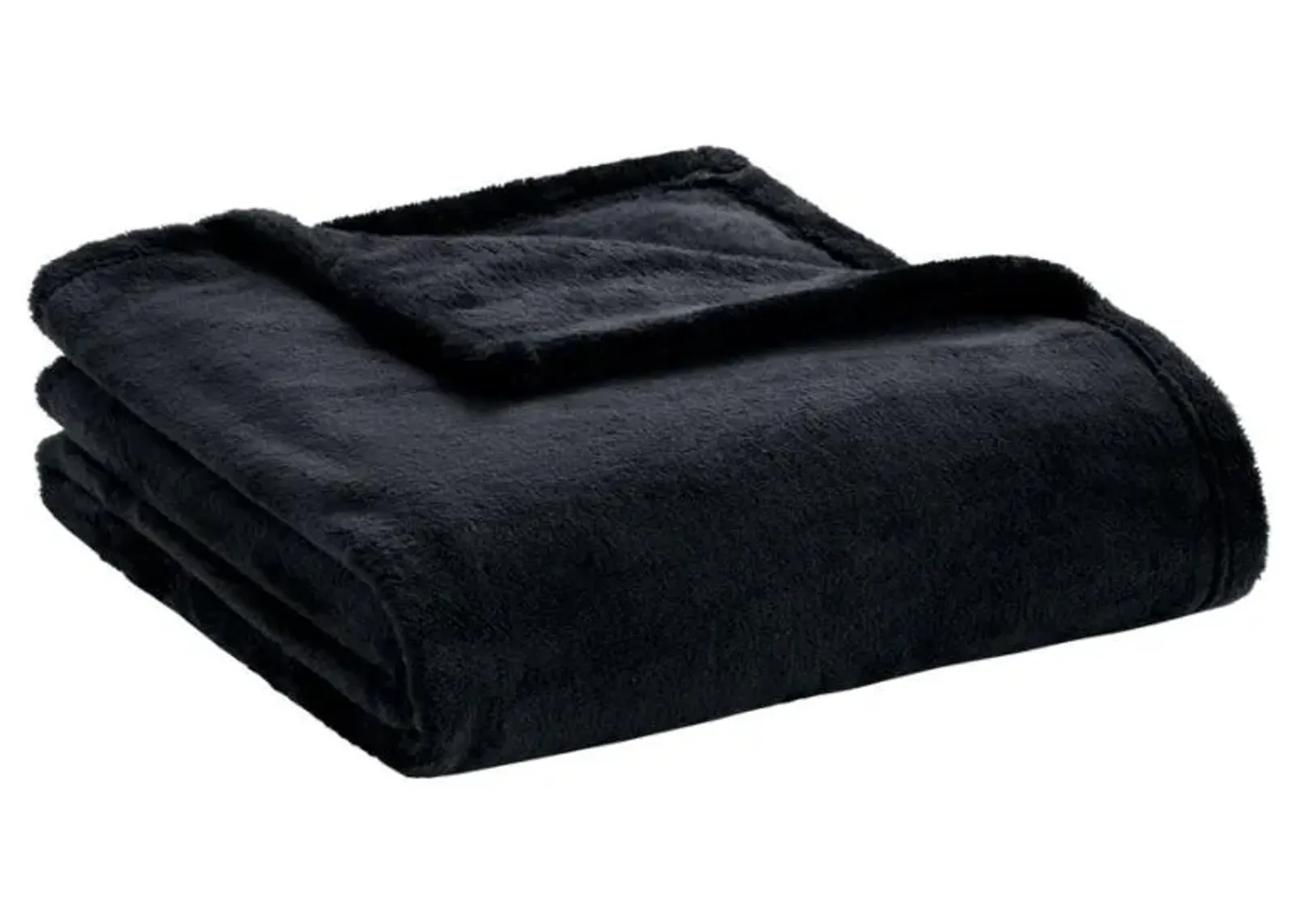 Olliix by Intelligent Design Microlight Plush Black Throw