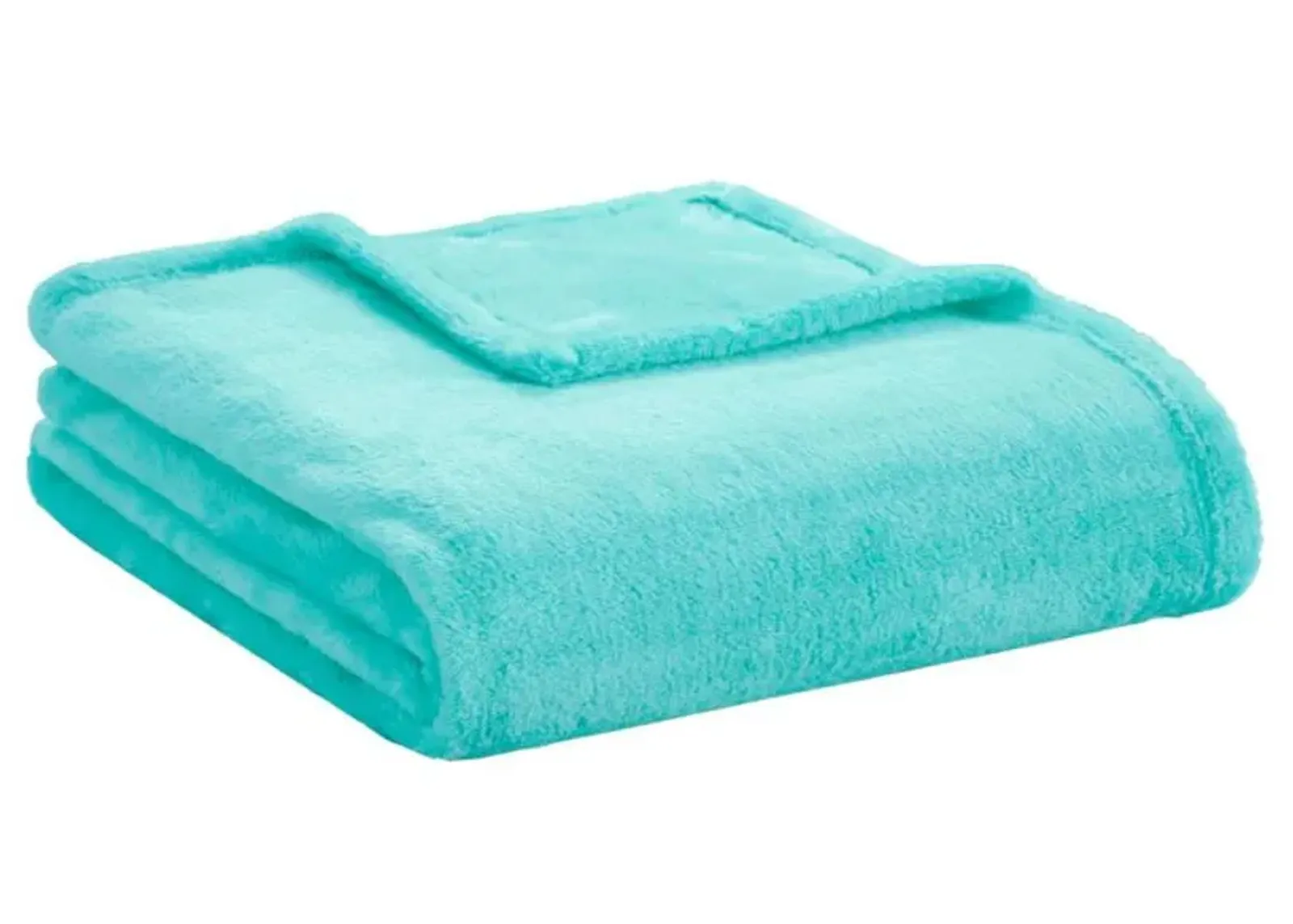 Olliix by Intelligent Design Microlight Plush Aqua Throw