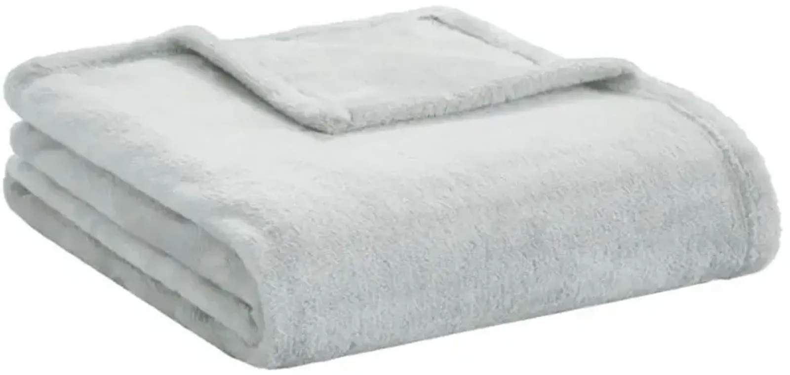 Olliix by Intelligent Design Microlight Plush Grey Throw