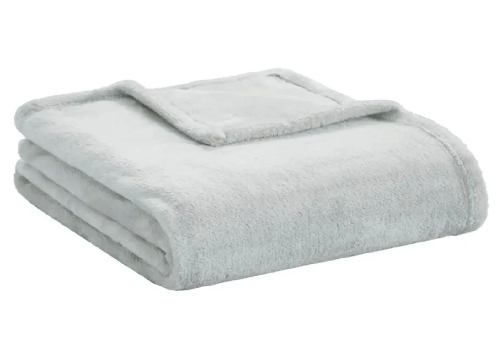 Olliix by Intelligent Design Microlight Plush Grey Throw