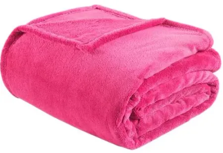 Olliix by Intelligent Design Microlight Plush Pink Twin/Twin XL Oversized Blanket