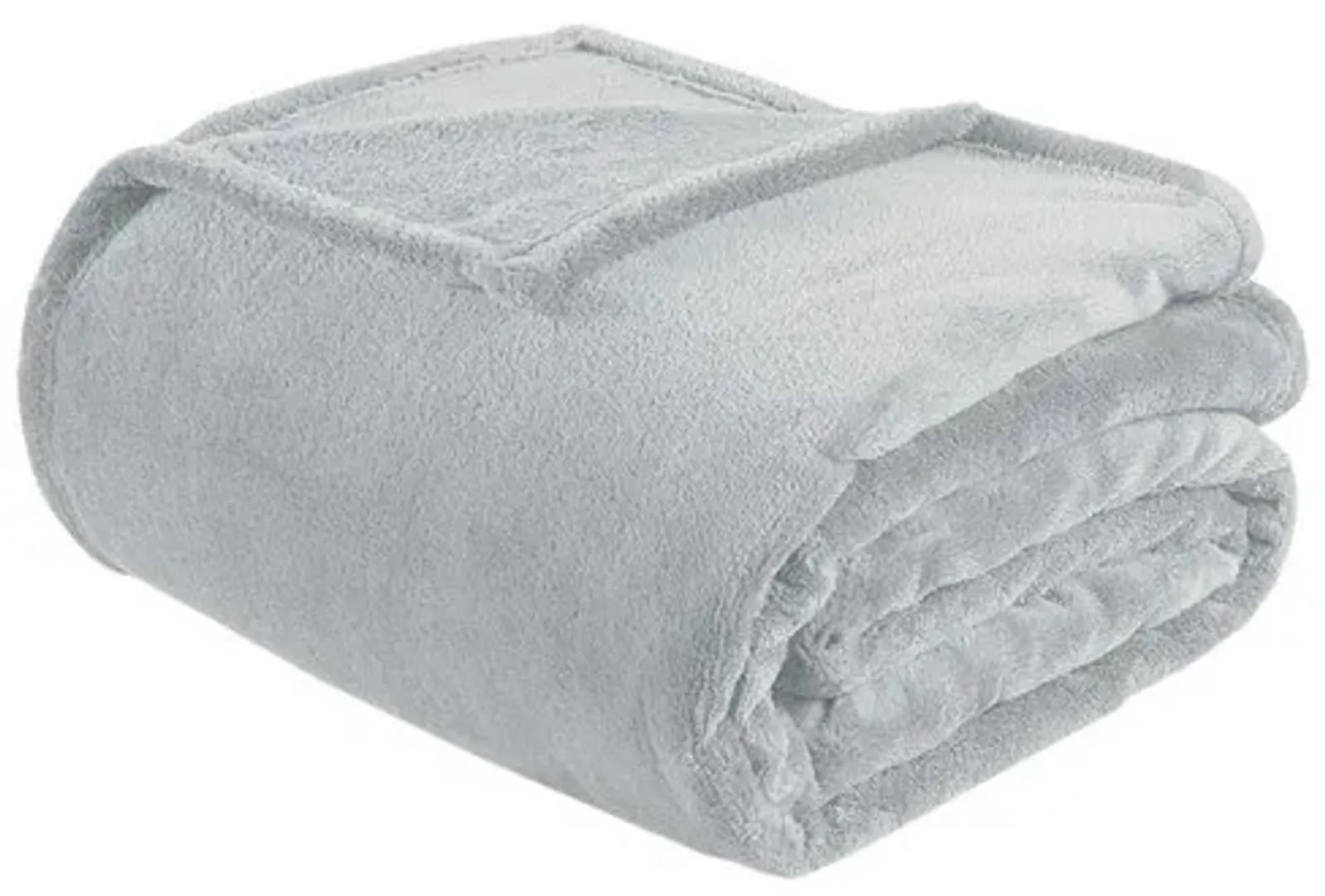 Olliix by Intelligent Design Microlight Plush Grey King Oversized Blanket