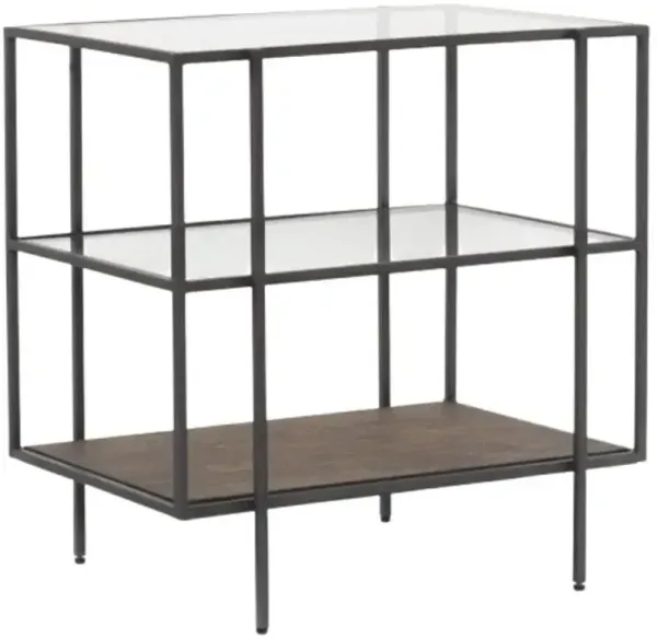 Four Hands Byron Aged Brown/Dark Iron Nightstand