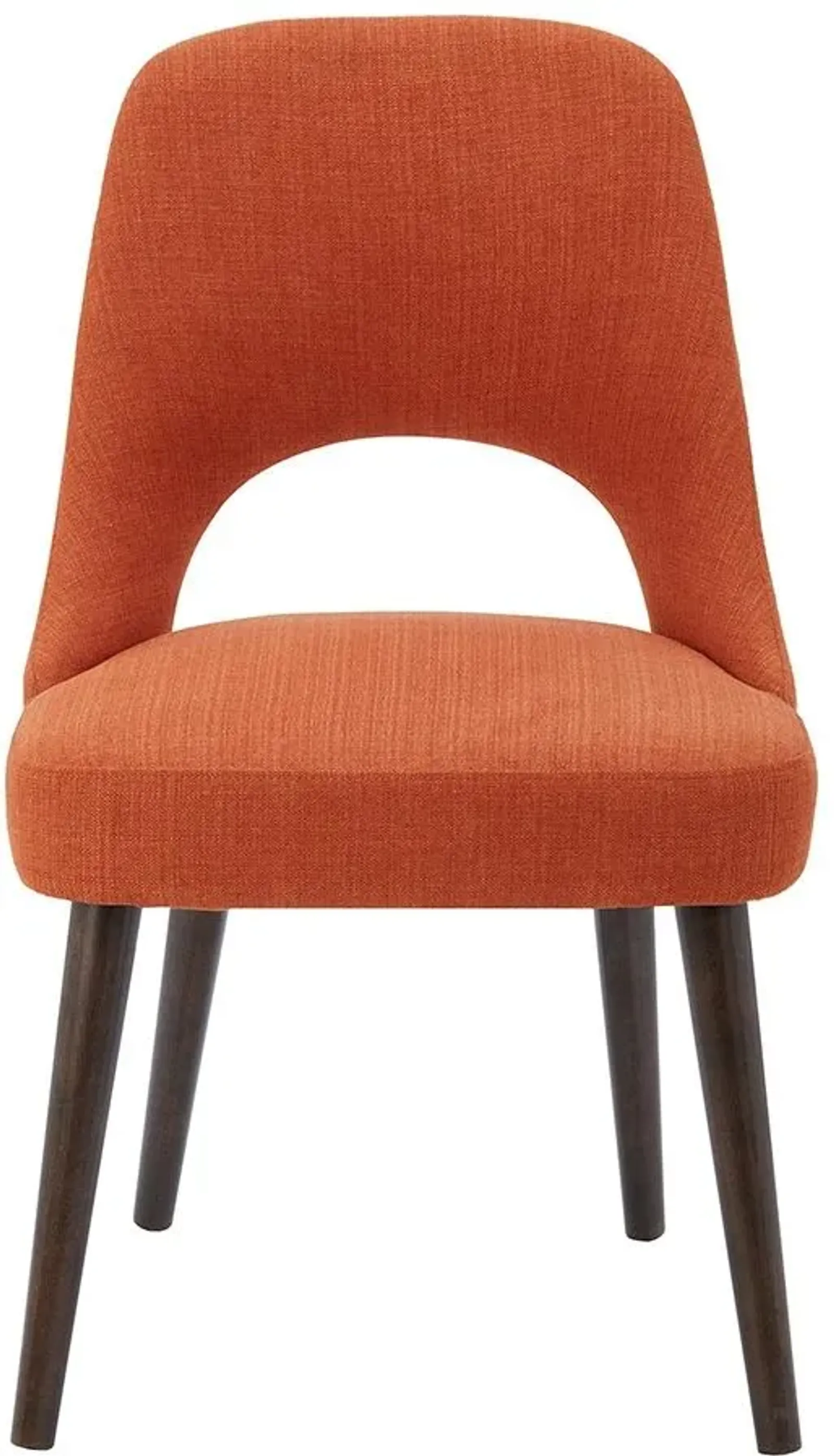 Olliix by INK+IVY Orange/Dark Brown Set of 2 Nola Dining Chairs