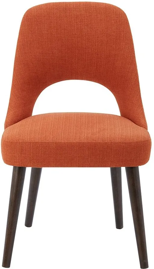 Olliix by INK+IVY Orange/Dark Brown Set of 2 Nola Dining Chairs