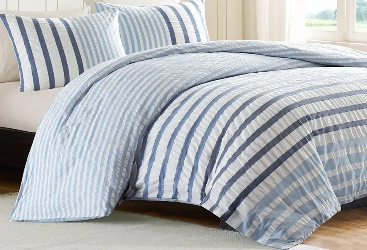 Olliix by INK+IVY Blue Twin Sutton Comforter Set