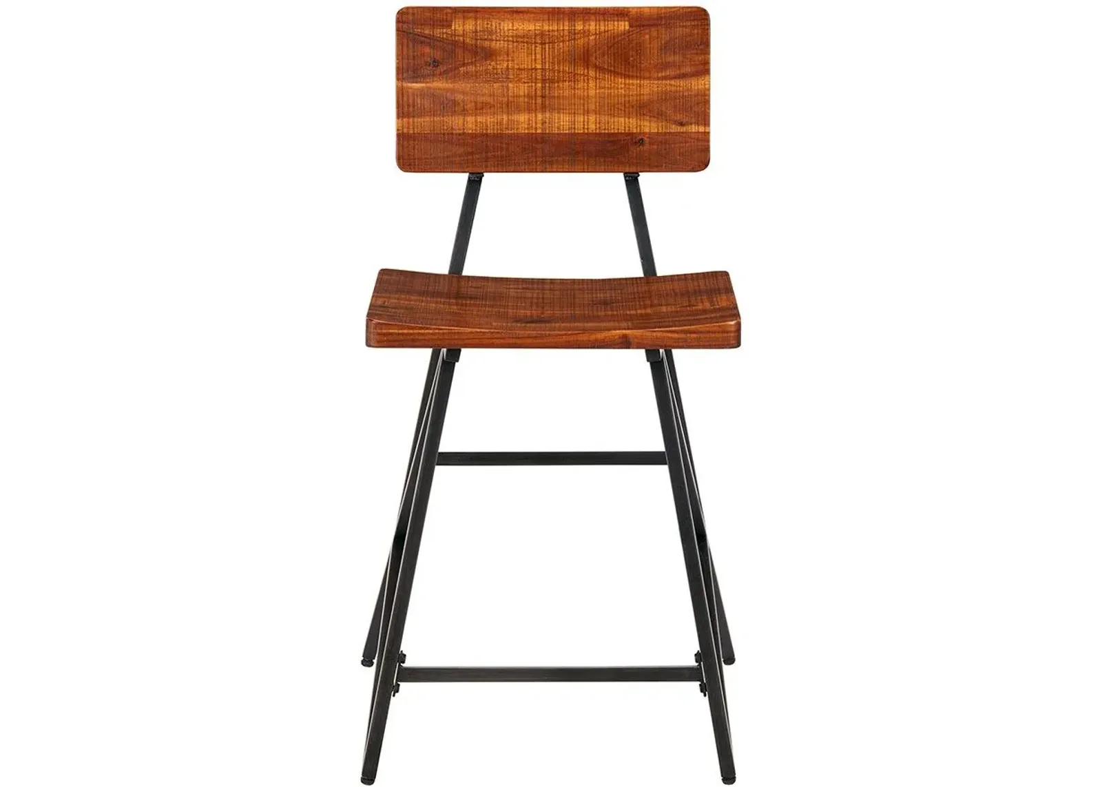 Olliix by INK+IVY Reclaimed Wood/Gun Metal Trestle Counter Height Stool