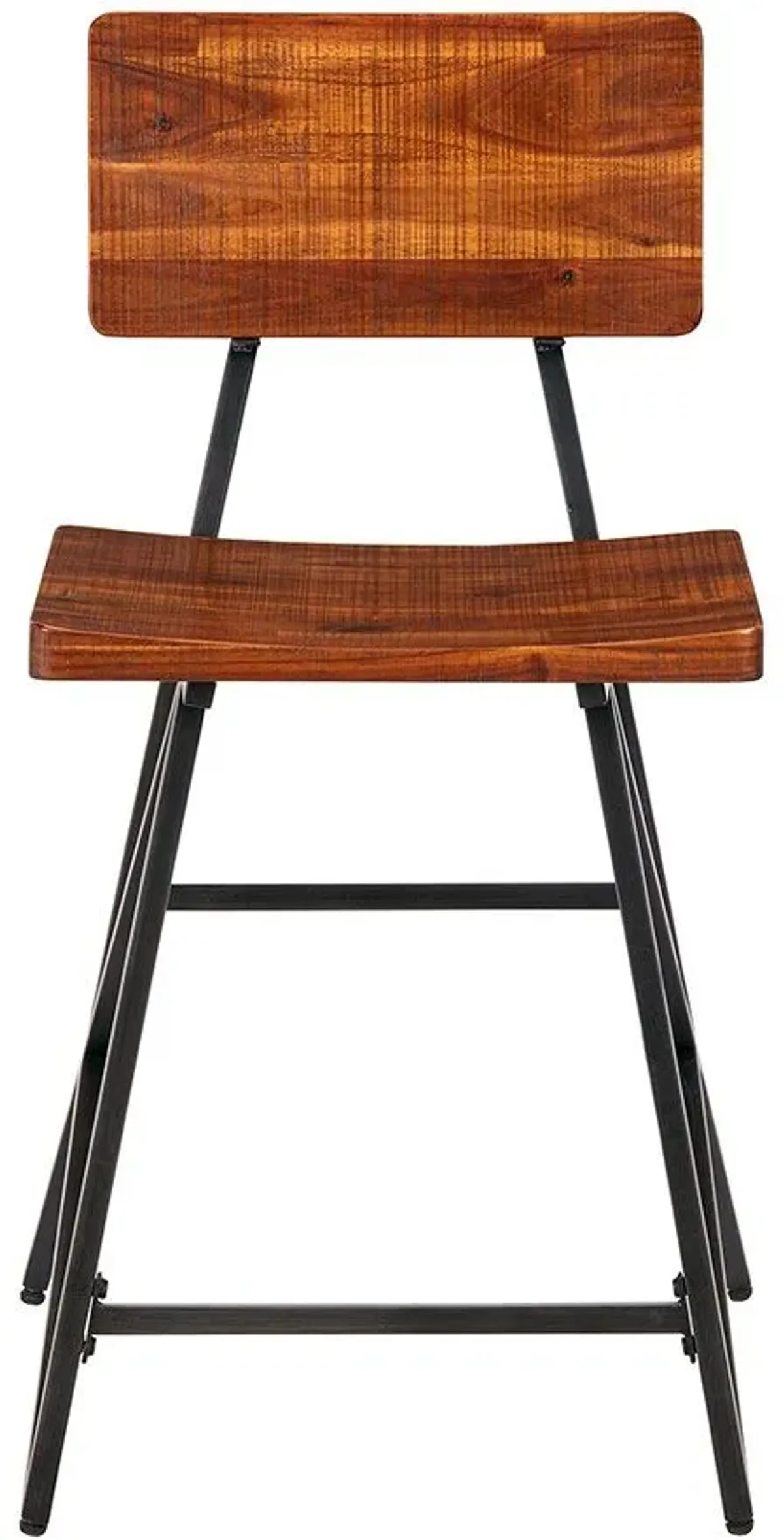 Olliix by INK+IVY Reclaimed Wood/Gun Metal Trestle Counter Height Stool