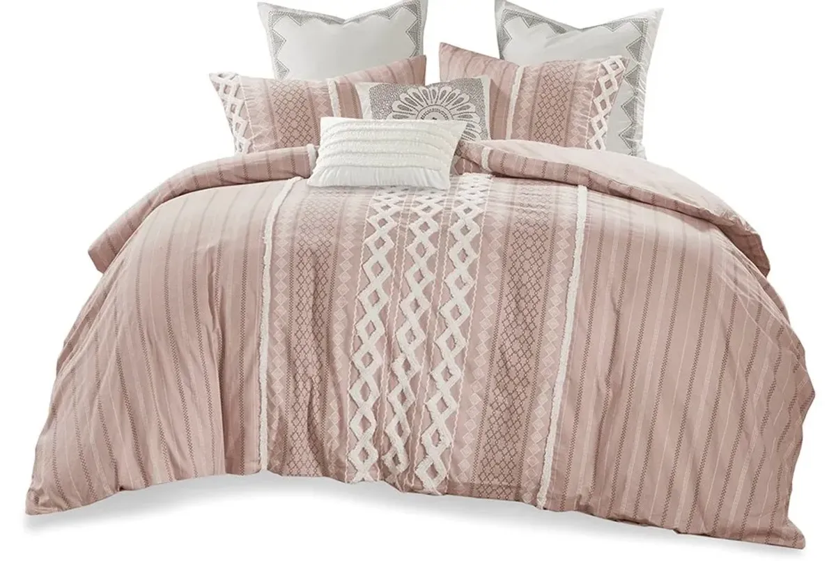 Olliix by INK+IVY Imani Blush Full/Queen Cotton Comforter Mini Set