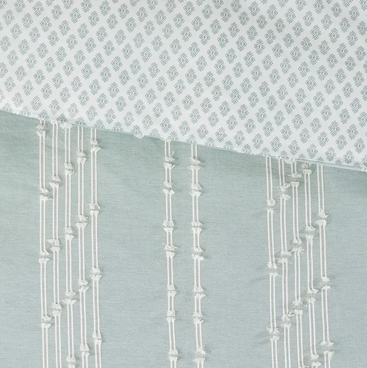 Olliix by INK+IVY Kara Aqua Full/Queen Cotton Jacquard Comforter Set