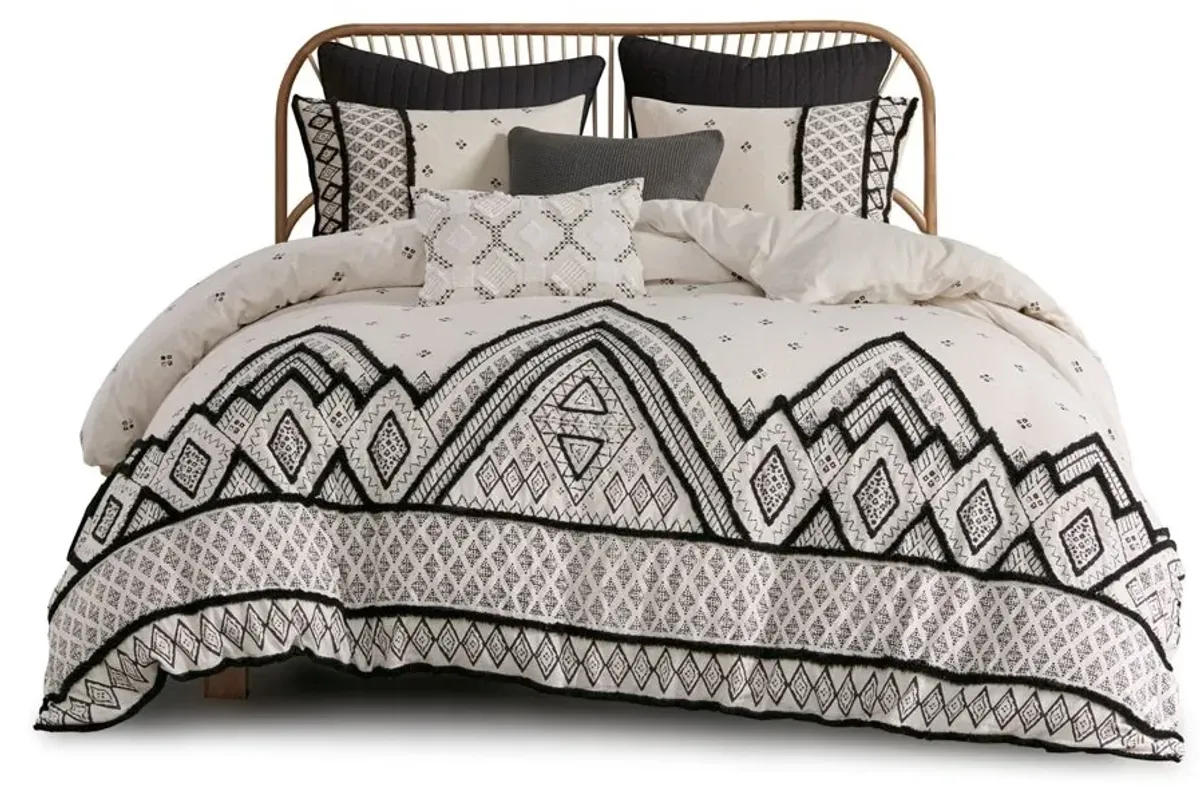 Olliix by INK+IVY Marta 3 Pieces Natural Full/Queen Flax and Cotton Blended Comforter Set