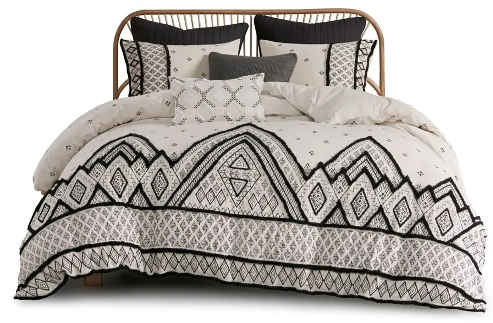 Olliix by INK+IVY Marta 3 Pieces Natural King/California King Flax and Cotton Blended Comforter Set