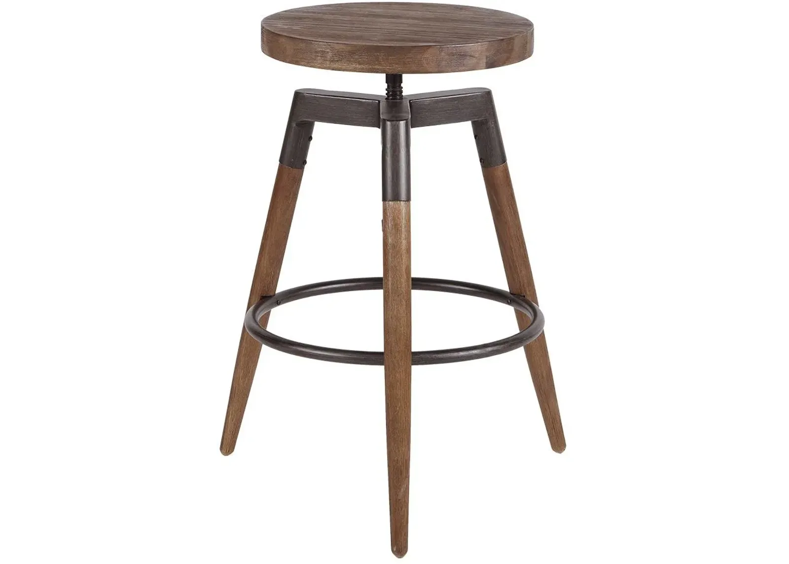 Olliix by INK+IVY Brown Frazier Adjustable Counter Height Stool