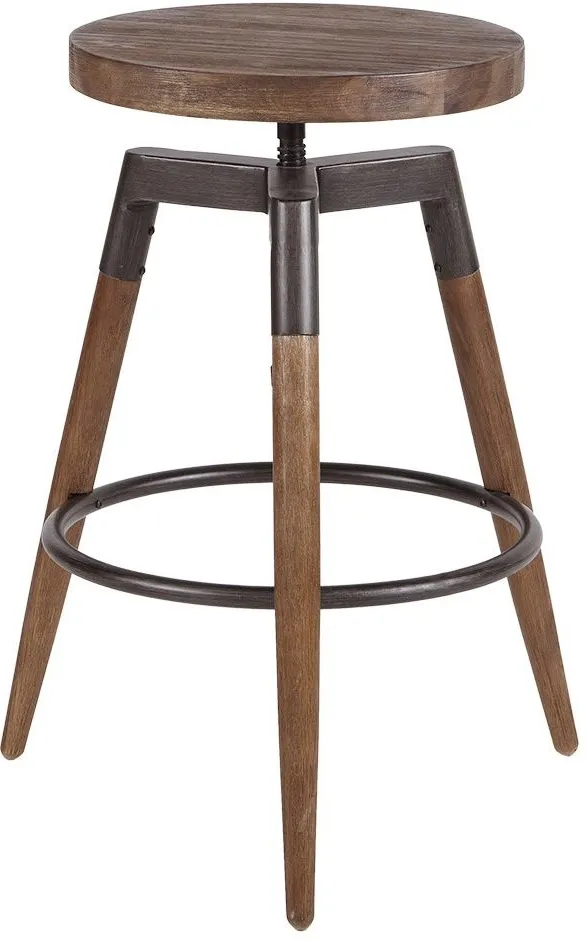 Olliix by INK+IVY Brown Frazier Adjustable Counter Height Stool