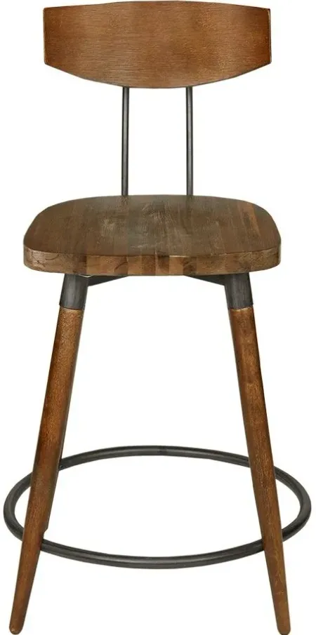 Olliix by INK+IVY Brown Frazier 24" Counter Height Stool