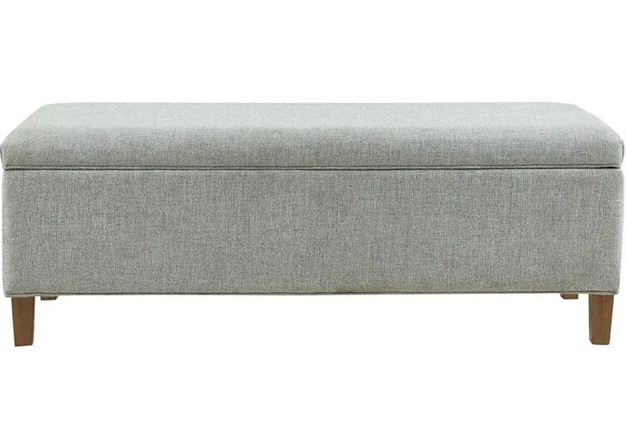 Olliix by INK+IVY Marcie Blue 48" Upholstered Storage Bench