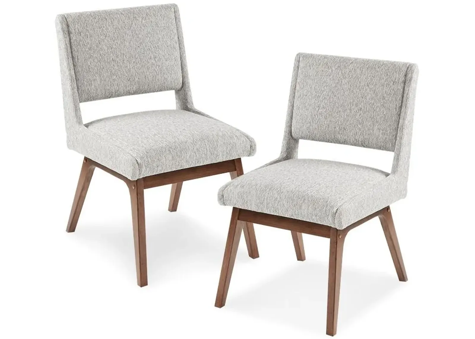 Olliix by INK+IVY Light Grey Set of 2 Boomerang Dining Chairs