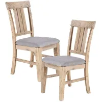 Olliix by INK+IVY Natural/Grey Set of 2 Sonoma Dining Chairs