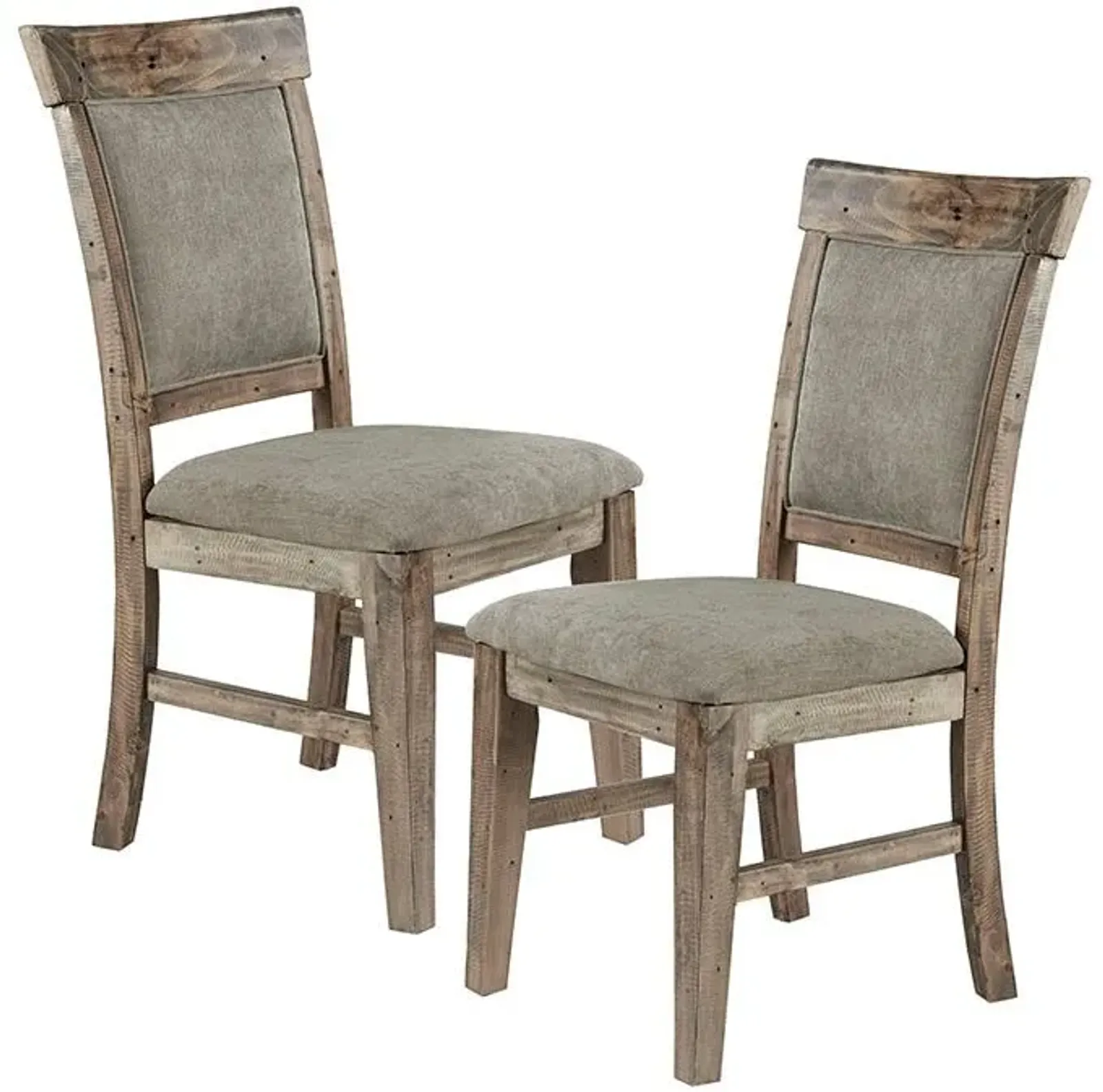 Olliix by INK+IVY Natural/Grey Set of 2 Oliver Dining Chairs