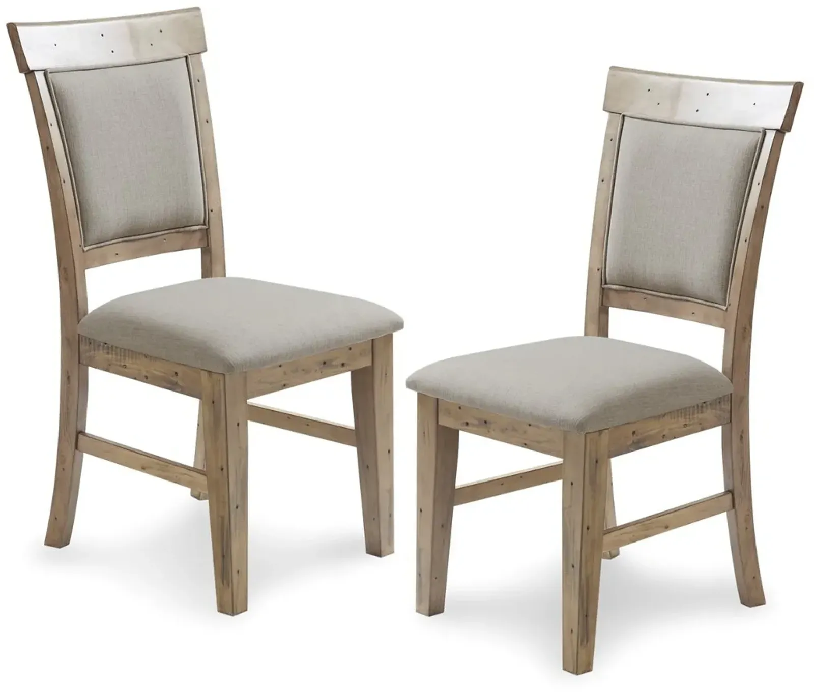 Olliix by INK+IVY Oliver Set of 2 Cream/Grey Dining Side Chair