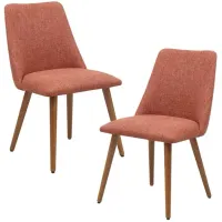 Olliix by Nadia Set of 2 Orange Dining Chair