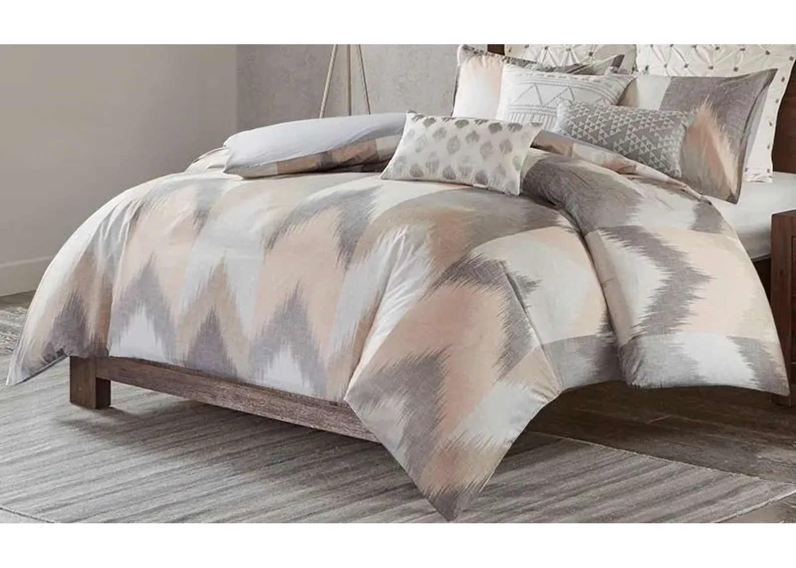 Olliix by INK+IVY Alpine Blush Full/Queen Cotton Comforter Mini Set