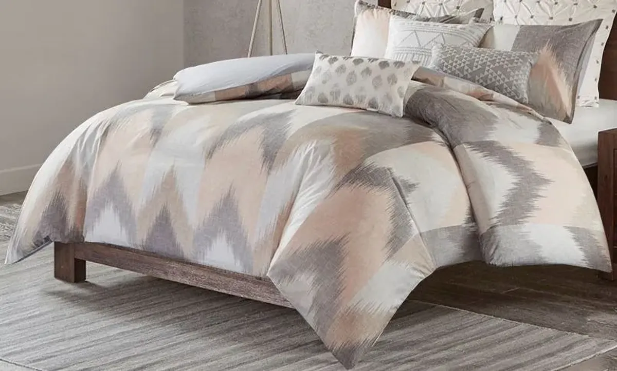 Olliix by INK+IVY Alpine Blush Full/Queen Cotton Comforter Mini Set