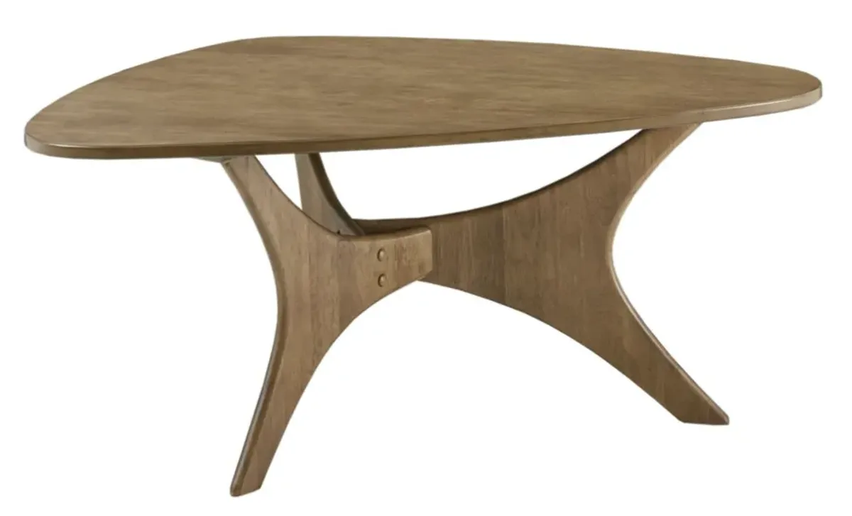 Olliix by INK+IVY Light Brown Blaze Triangle Wood Coffee Table