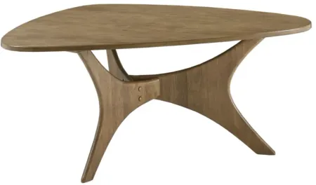 Olliix by INK+IVY Light Brown Blaze Triangle Wood Coffee Table