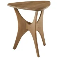 Olliix by INK+IVY Blaze Light Brown Triangle Wood End Table