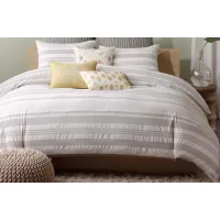 Olliix by INK+IVY Grey Full/Queen Lakeside Duvet Cover Mini Set