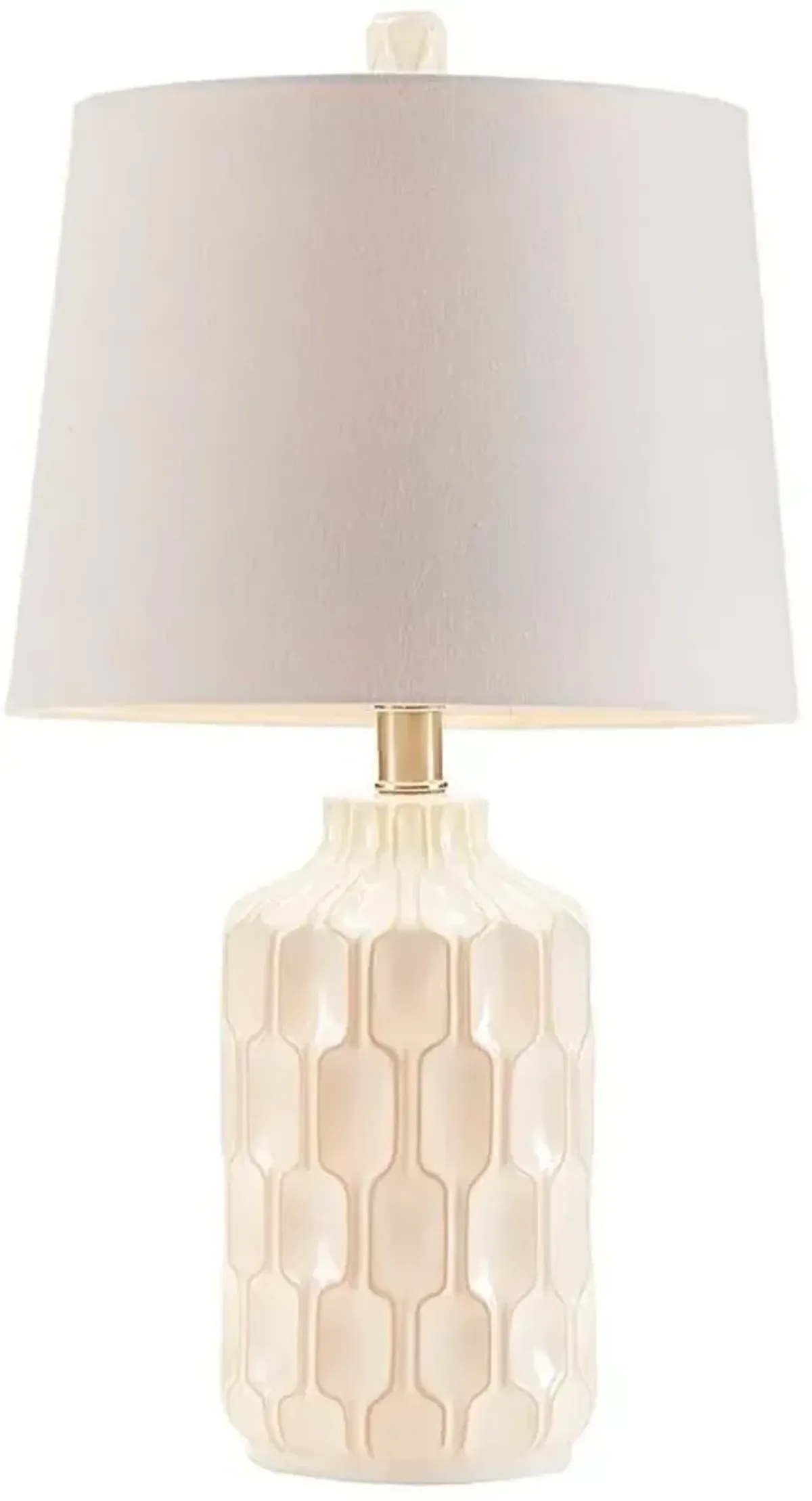 Olliix by INK+IVY Ivory Contour Table Lamp