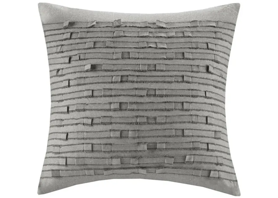 Olliix by INK+IVY Kerala Taupe Cotton Square Pillow