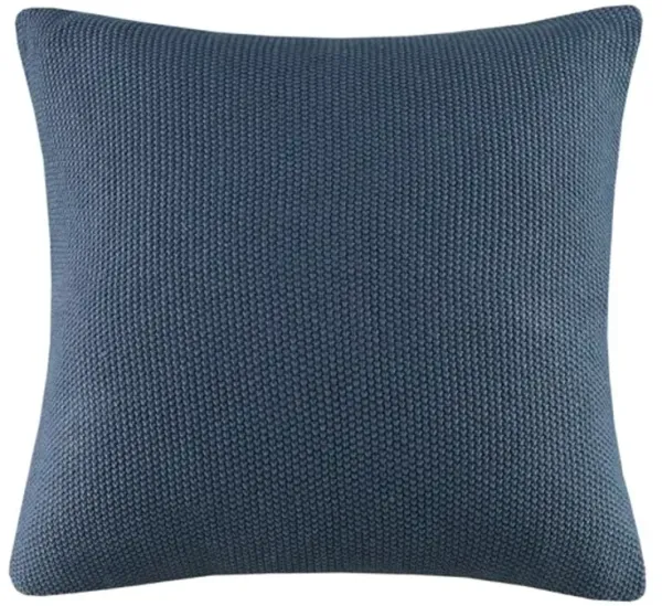 Olliix by INK+IVY Bree Knit Indigo 20" x 20" Square Pillow Cover