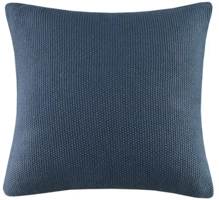 Olliix by INK+IVY Bree Knit Indigo 20" x 20" Square Pillow Cover