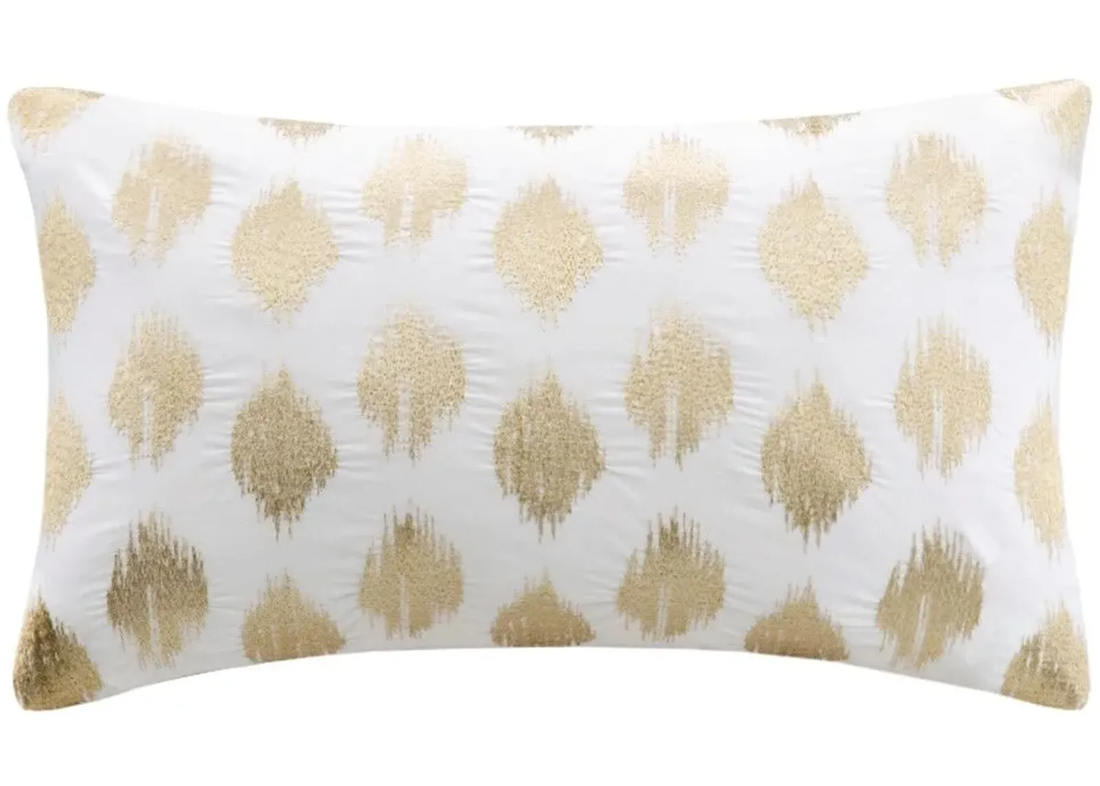 Olliix by INK+IVY Gold Nadia Dot Metallic Gold Embroidery Oblong Pillow