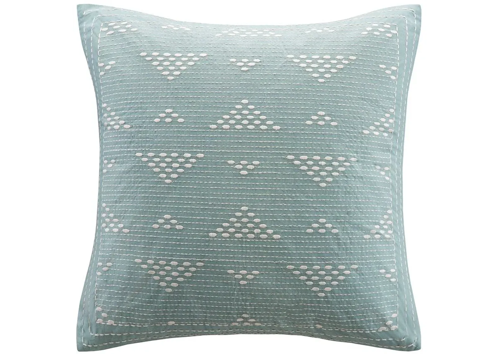 Olliix by INK+IVY Blue Cario Embroidered Square Pillow