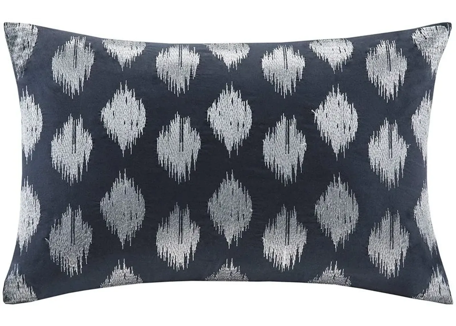 Olliix by INK+IVY Navy Nadia Dot Embroidered Oblong Pillow