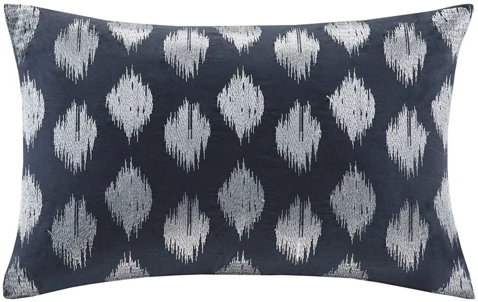 Olliix by INK+IVY Navy Nadia Dot Embroidered Oblong Pillow