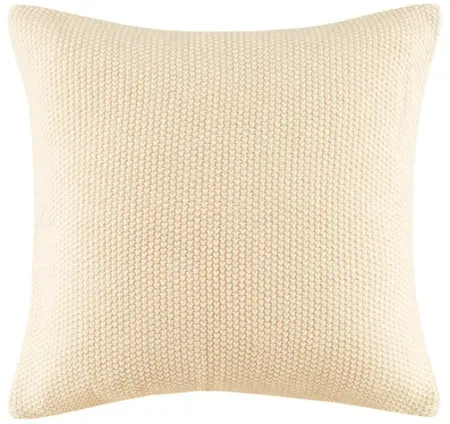 Olliix by INK+IVY Bree Knit Ivory  20" x 20" Square Pillow Cover