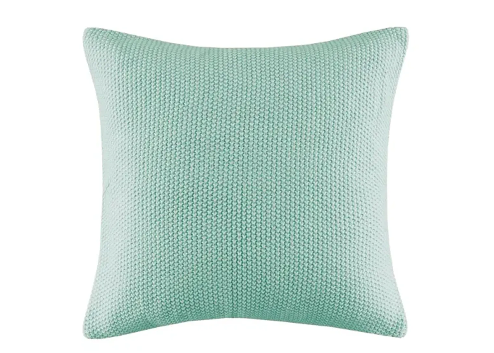 Olliix by INK+IVY Bree Knit Aqua 20" x 20" Square Pillow Cover